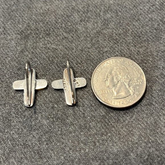 Sterling Cross Earrings - Picture 4 of 5